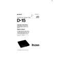 SONY D-15 Owners Manual