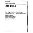 SONY XM-2040 Owners Manual